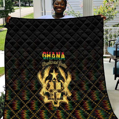 Ghana Gold Emblem Quilt The Heart of Gold of Africa - African Pride