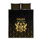Ghana Gold Emblem Quilt Bed Set The Heart of Gold of Africa - African Pride