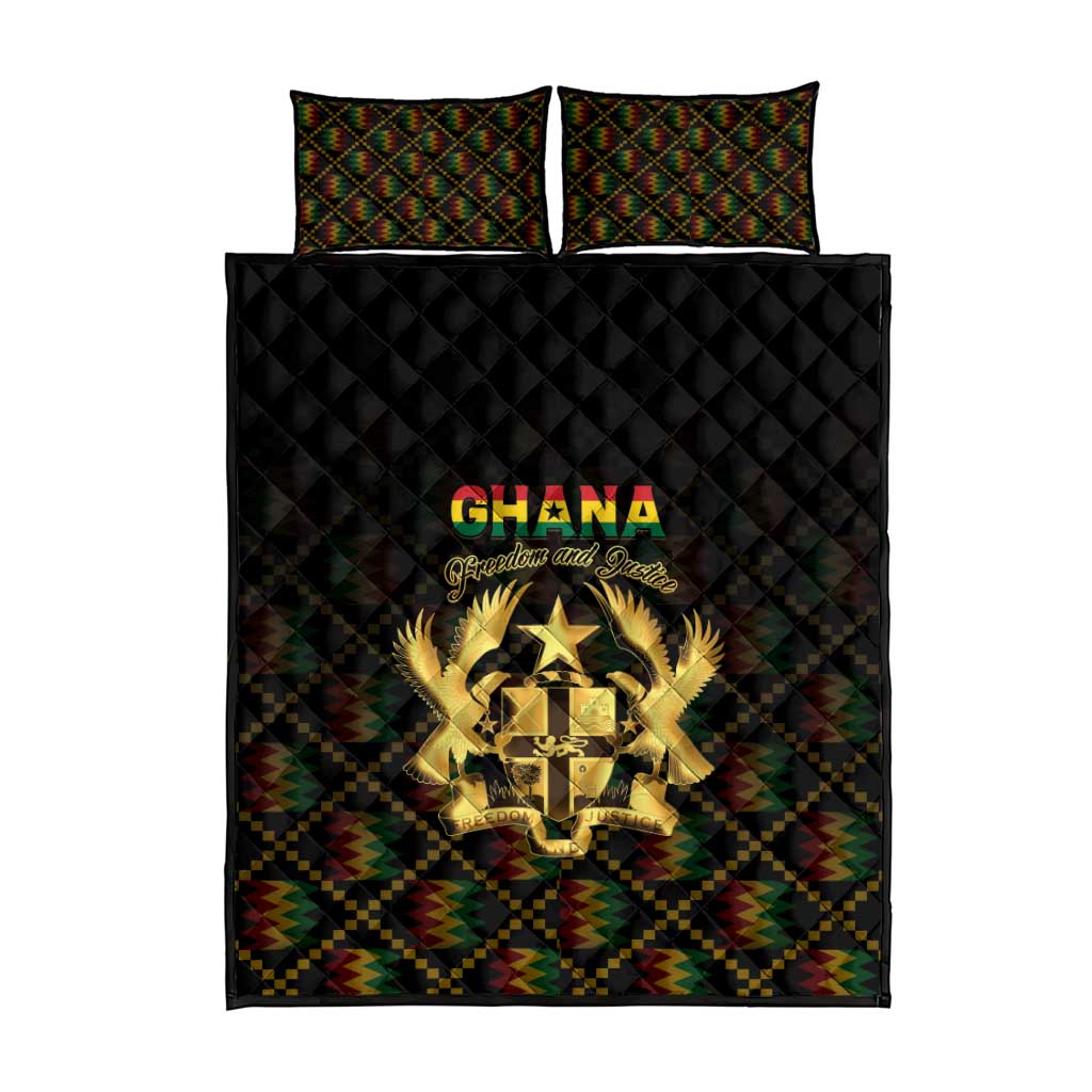 Ghana Gold Emblem Quilt Bed Set The Heart of Gold of Africa - African Pride