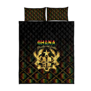 Ghana Gold Emblem Quilt Bed Set The Heart of Gold of Africa - African Pride