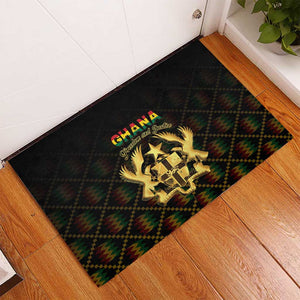 Ghana Gold Emblem Rubber Doormat The Heart of Gold of Africa - African Pride