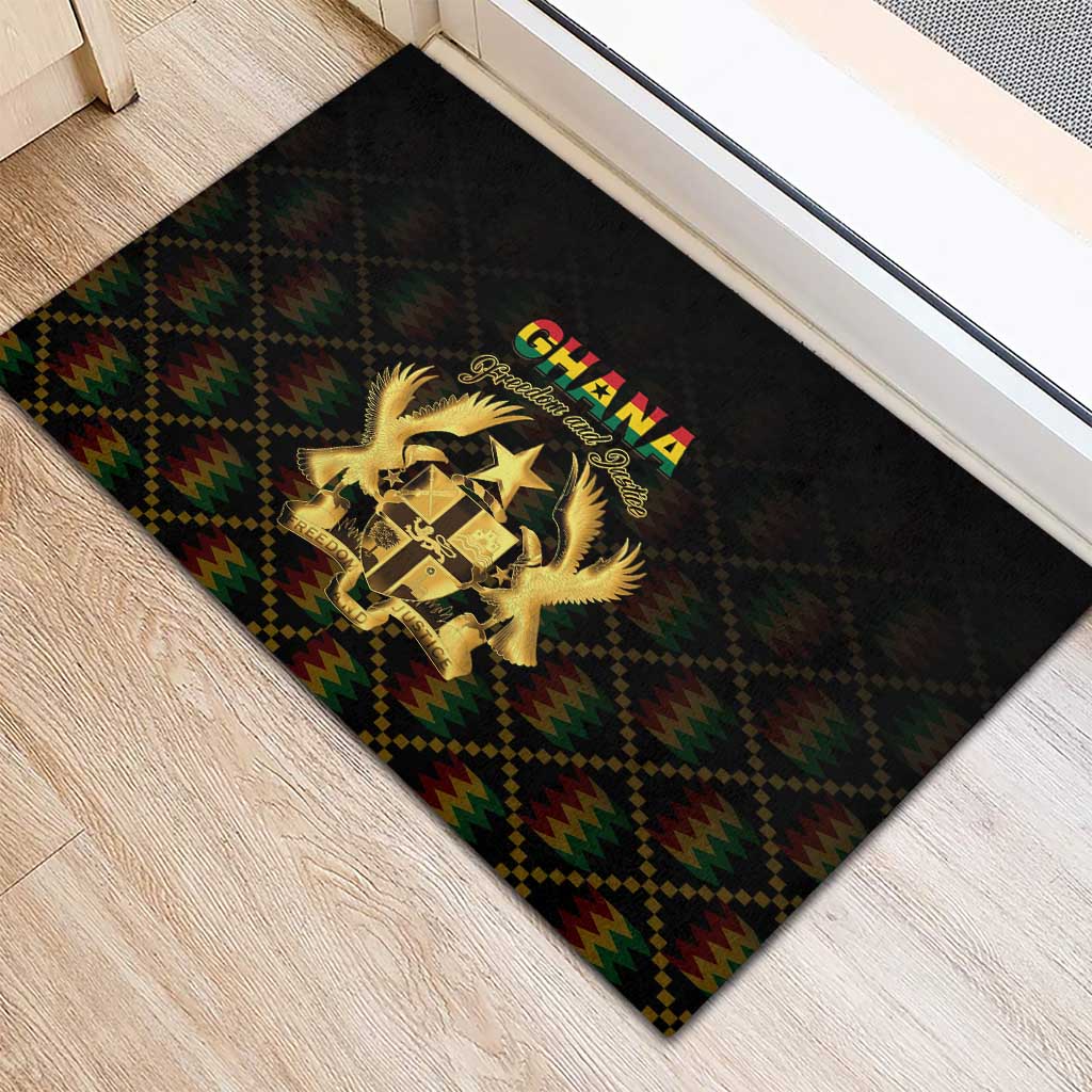 Ghana Gold Emblem Rubber Doormat The Heart of Gold of Africa - African Pride