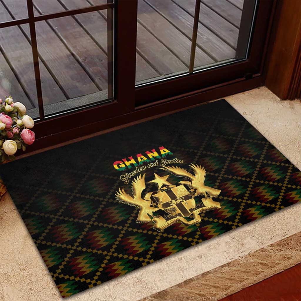 Ghana Gold Emblem Rubber Doormat The Heart of Gold of Africa - African Pride