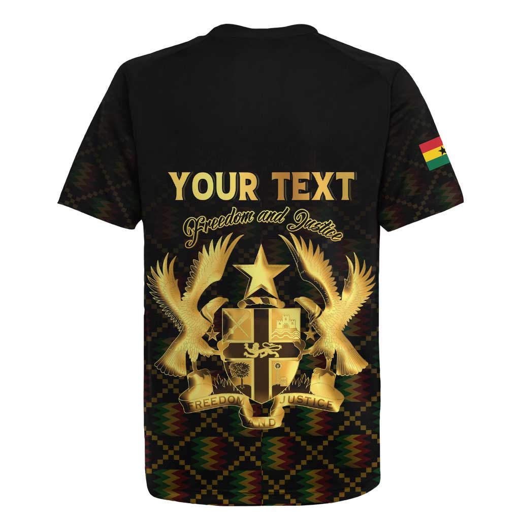 Personalized Ghana Gold Emblem Rugby Jersey The Heart of Gold of Africa - African Pride