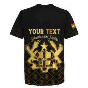 Personalized Ghana Gold Emblem Rugby Jersey The Heart of Gold of Africa - African Pride