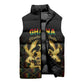 Personalized Ghana Kente Pattern Sleeveless Puffer Jacket The Heart of Gold of Africa