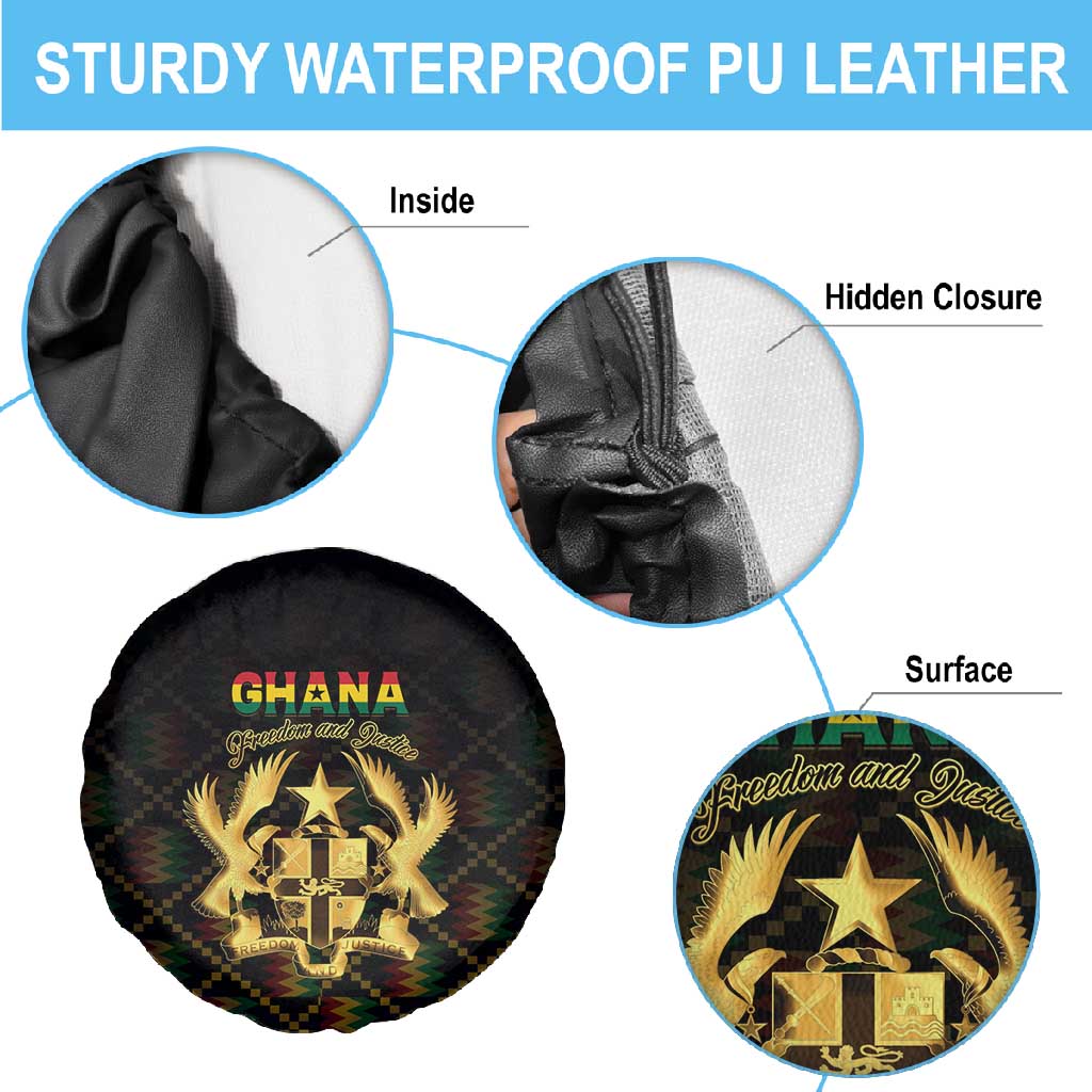 Ghana Gold Emblem Spare Tire Cover The Heart of Gold of Africa - African Pride