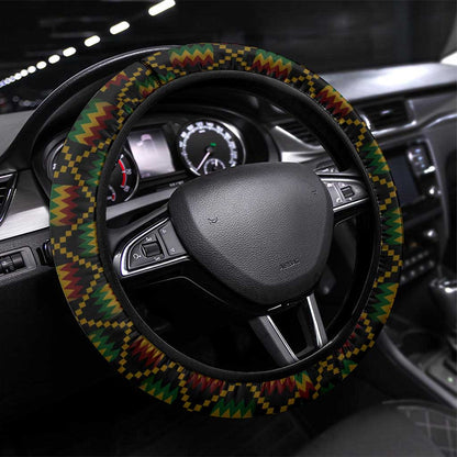 Ghana Gold Emblem Steering Wheel Cover The Heart of Gold of Africa - African Pride