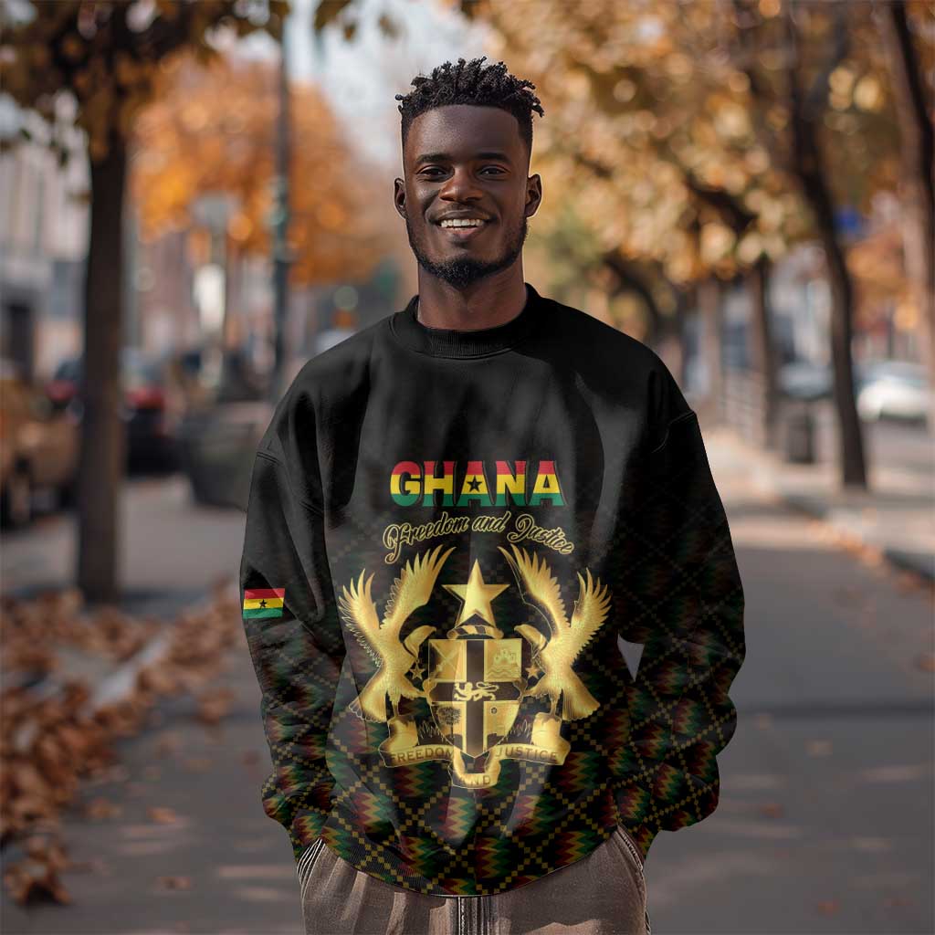 Personalized Ghana Gold Emblem Sweatshirt The Heart of Gold of Africa - African Pride