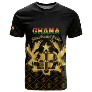 Personalized Ghana Gold Emblem T shirt The Heart of Gold of Africa - African Pride