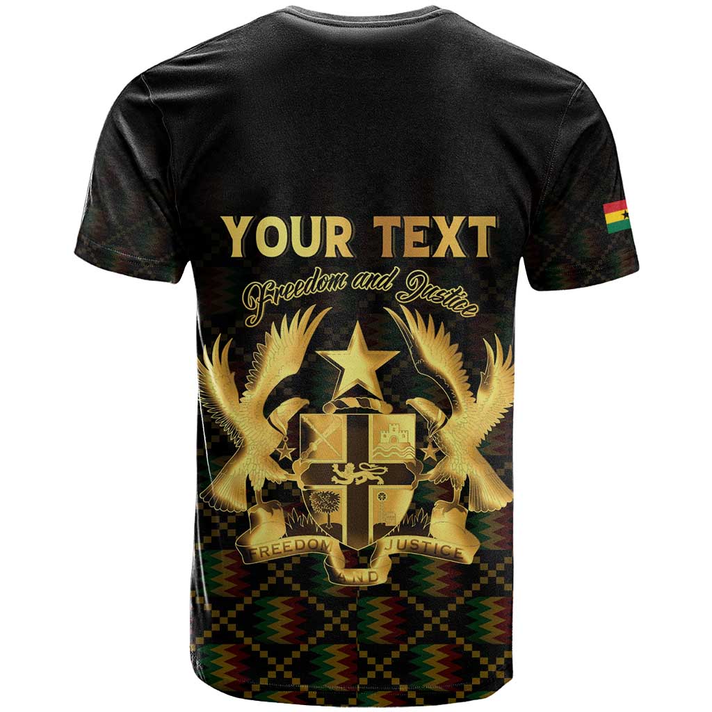 Personalized Ghana Gold Emblem T shirt The Heart of Gold of Africa - African Pride