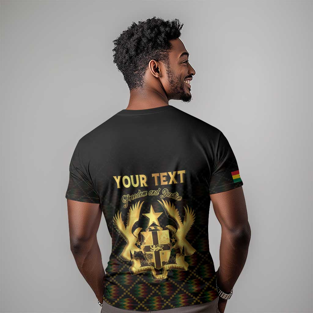 Personalized Ghana Gold Emblem T shirt The Heart of Gold of Africa - African Pride