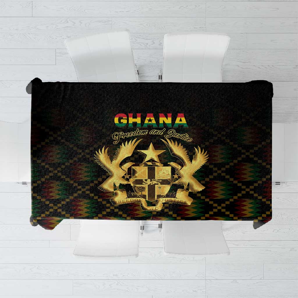 Ghana Gold Emblem Tablecloth The Heart of Gold of Africa - African Pride