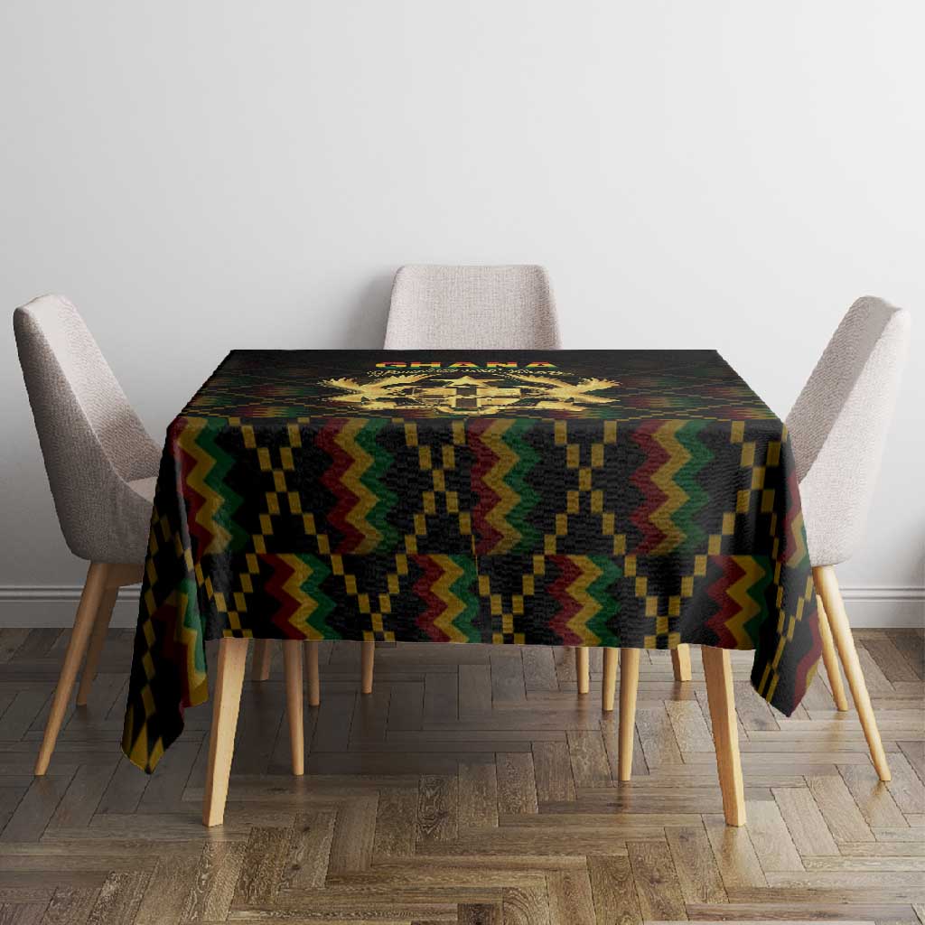 Ghana Gold Emblem Tablecloth The Heart of Gold of Africa - African Pride