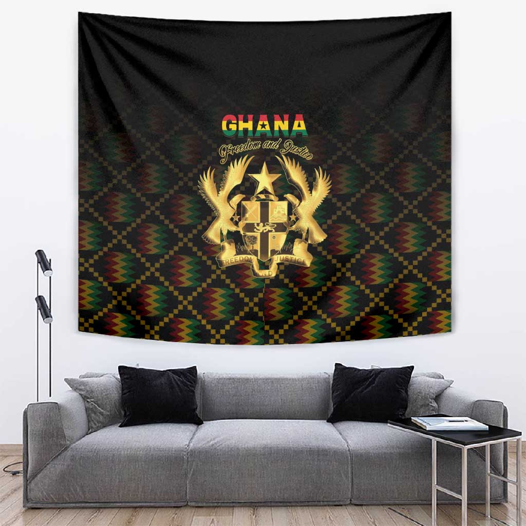 Ghana Gold Emblem Tapestry The Heart of Gold of Africa - African Pride