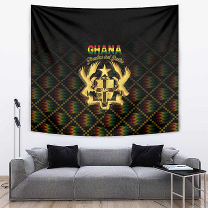 Ghana Gold Emblem Tapestry The Heart of Gold of Africa - African Pride