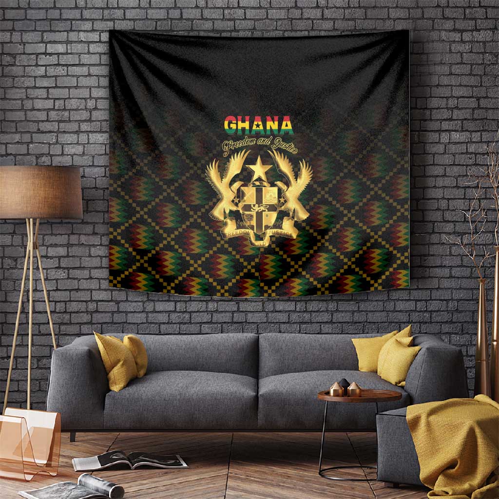 Ghana Gold Emblem Tapestry The Heart of Gold of Africa - African Pride