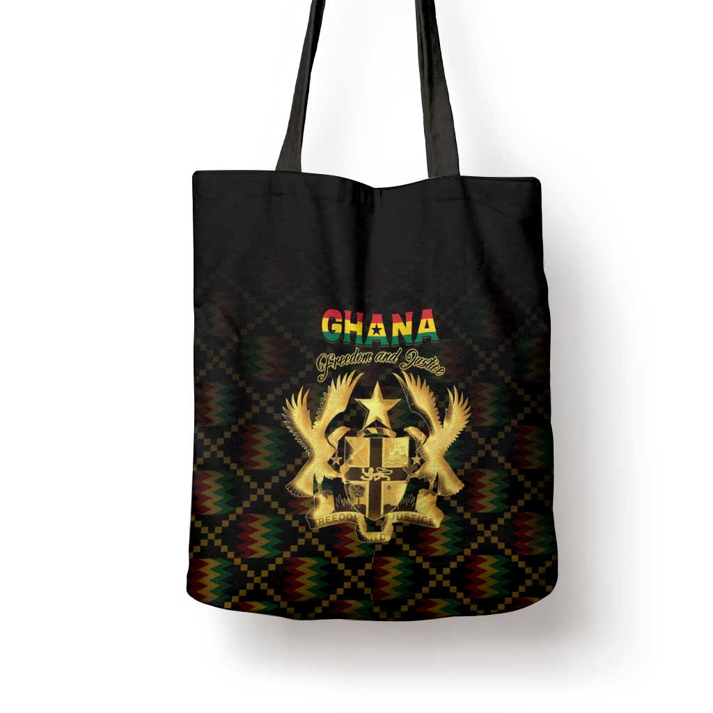 Ghana Kente Pattern Tote Bag The Heart of Gold of Africa