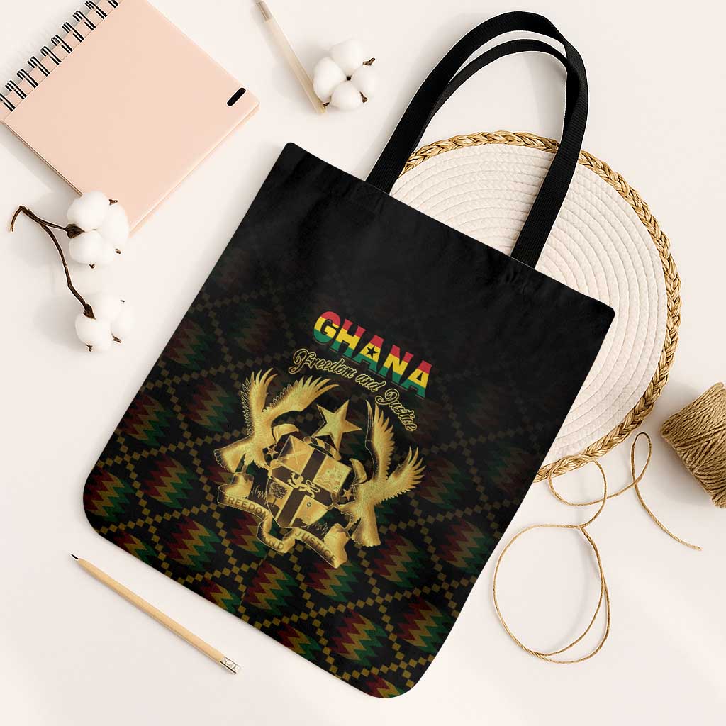 Ghana Kente Pattern Tote Bag The Heart of Gold of Africa