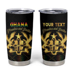 Personalized Ghana Gold Emblem Tumbler Cup The Heart of Gold of Africa - African Pride