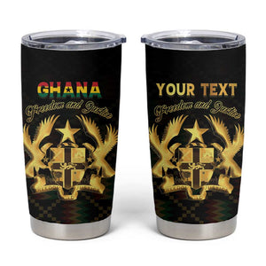 Personalized Ghana Gold Emblem Tumbler Cup The Heart of Gold of Africa - African Pride