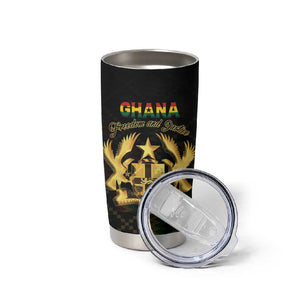 Personalized Ghana Gold Emblem Tumbler Cup The Heart of Gold of Africa - African Pride