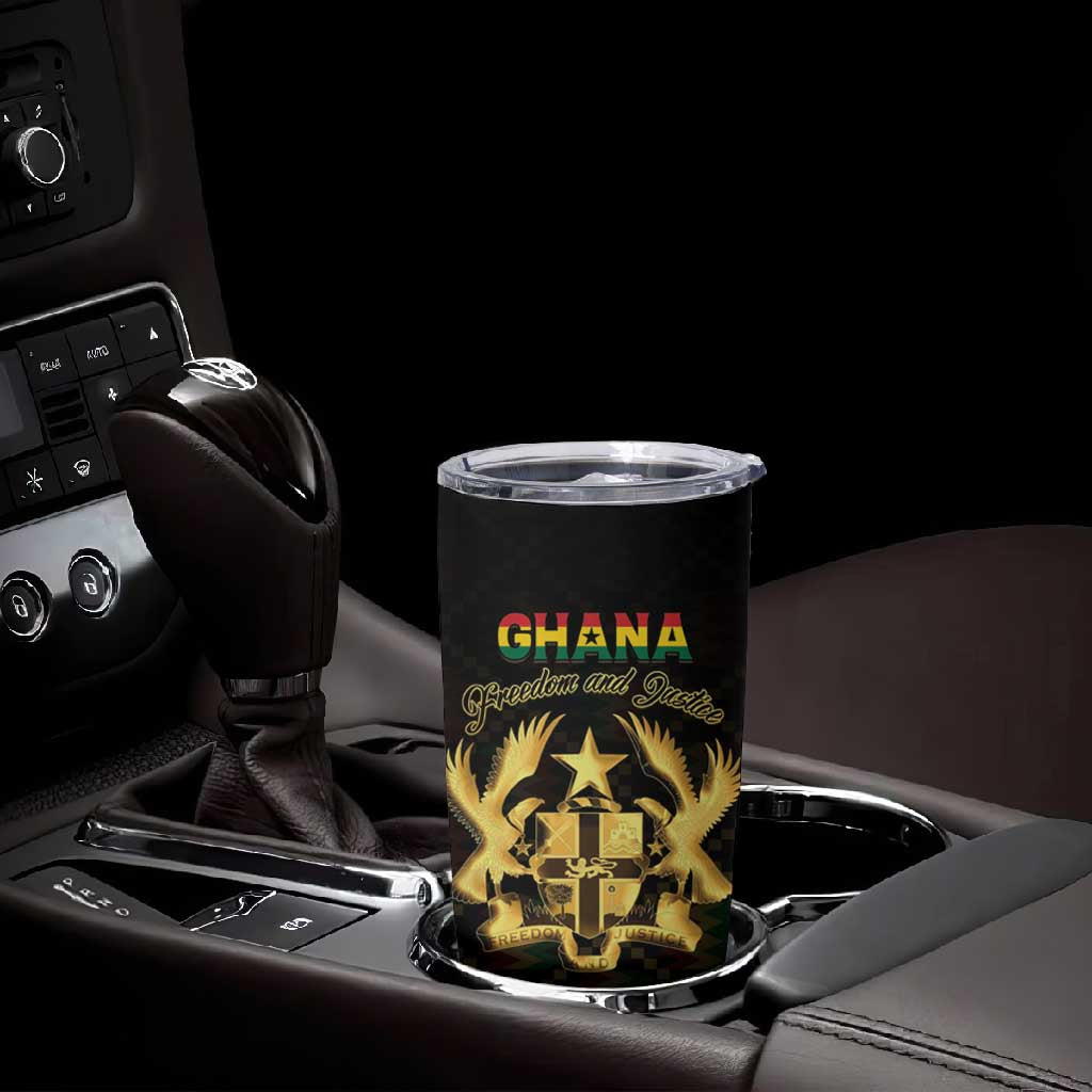 Personalized Ghana Gold Emblem Tumbler Cup The Heart of Gold of Africa - African Pride