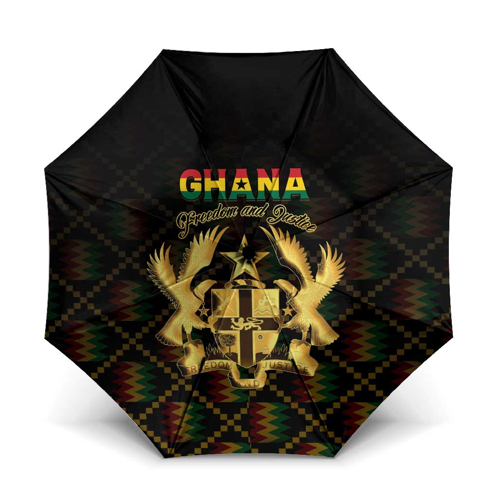 Ghana Kente Pattern Umbrella The Heart of Gold of Africa