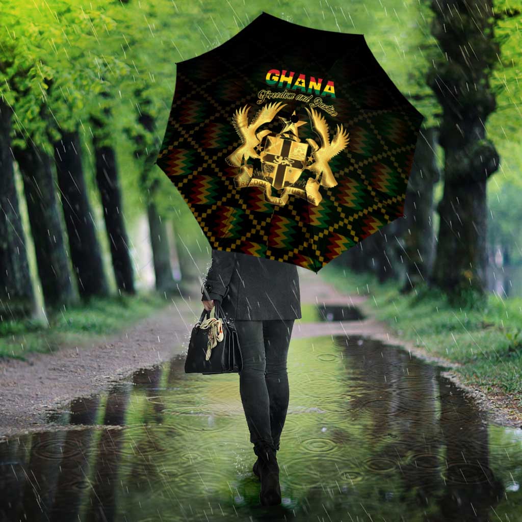 Ghana Kente Pattern Umbrella The Heart of Gold of Africa