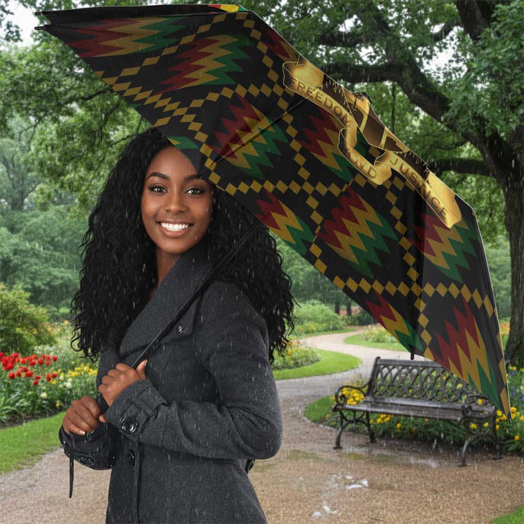 Ghana Kente Pattern Umbrella The Heart of Gold of Africa