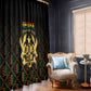 Ghana Gold Emblem Window Curtain The Heart of Gold of Africa - African Pride
