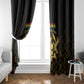 Ghana Gold Emblem Window Curtain The Heart of Gold of Africa - African Pride