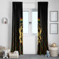 Ghana Gold Emblem Window Curtain The Heart of Gold of Africa - African Pride