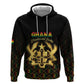 Personalized Ghana Gold Emblem Zip Hoodie The Heart of Gold of Africa - African Pride