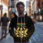 Personalized Ghana Gold Emblem Zip Hoodie The Heart of Gold of Africa - African Pride