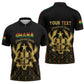 Personalized Ghana Kente Pattern Zipper Polo Shirt The Heart of Gold of Africa