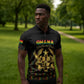 Personalized Ghana Kente Pattern Zipper Polo Shirt The Heart of Gold of Africa