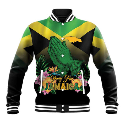 Personalized Jamaica Baseball Jacket Stay Strong - Stay Safe - African Pride