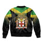 Personalized Jamaica Bomber Jacket Stay Strong - Stay Safe - African Pride