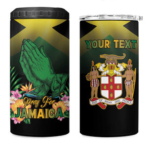 Personalized Jamaica 4 in 1 Can Cooler Tumbler Stay Strong - Stay Safe - African Pride