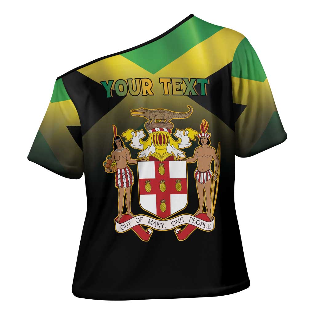 Personalized Pray For Jamaica Cross Shoulder Shirt Jamaica Strong