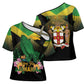 Personalized Pray For Jamaica Cross Shoulder Shirt Jamaica Strong