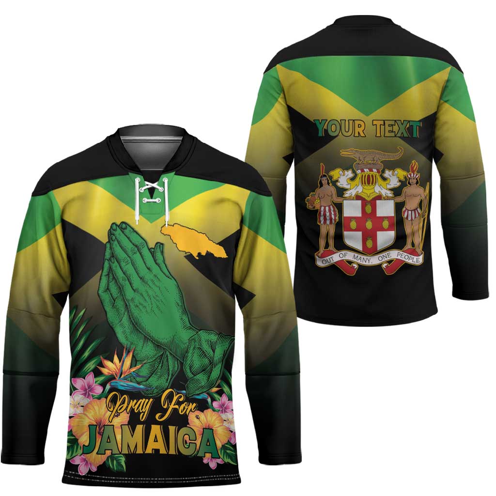 Personalized Pray For Jamaica Hockey Jersey Jamaica Strong