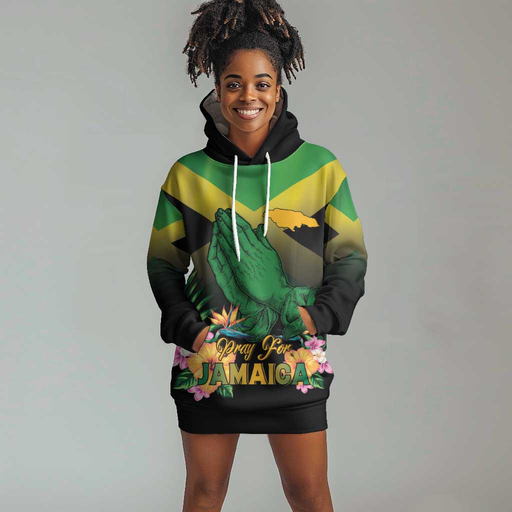 Personalized Jamaica Hoodie Dress Stay Strong - Stay Safe - African Pride