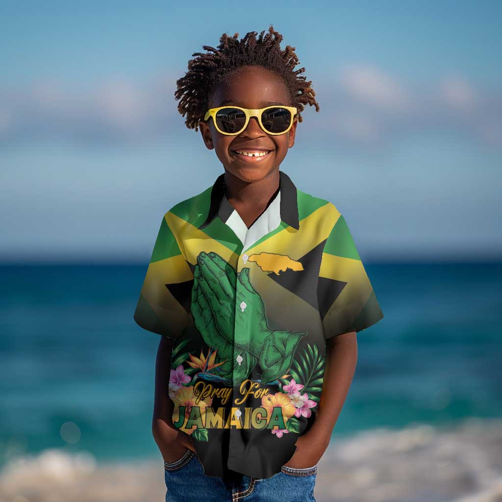 Personalized Jamaica Kid Hawaiian Shirt Stay Strong - Stay Safe - African Pride