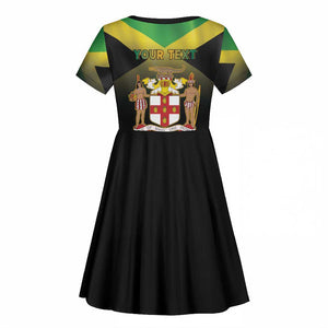 Personalized Jamaica Kid Short Sleeve Dress Stay Strong - Stay Safe - African Pride