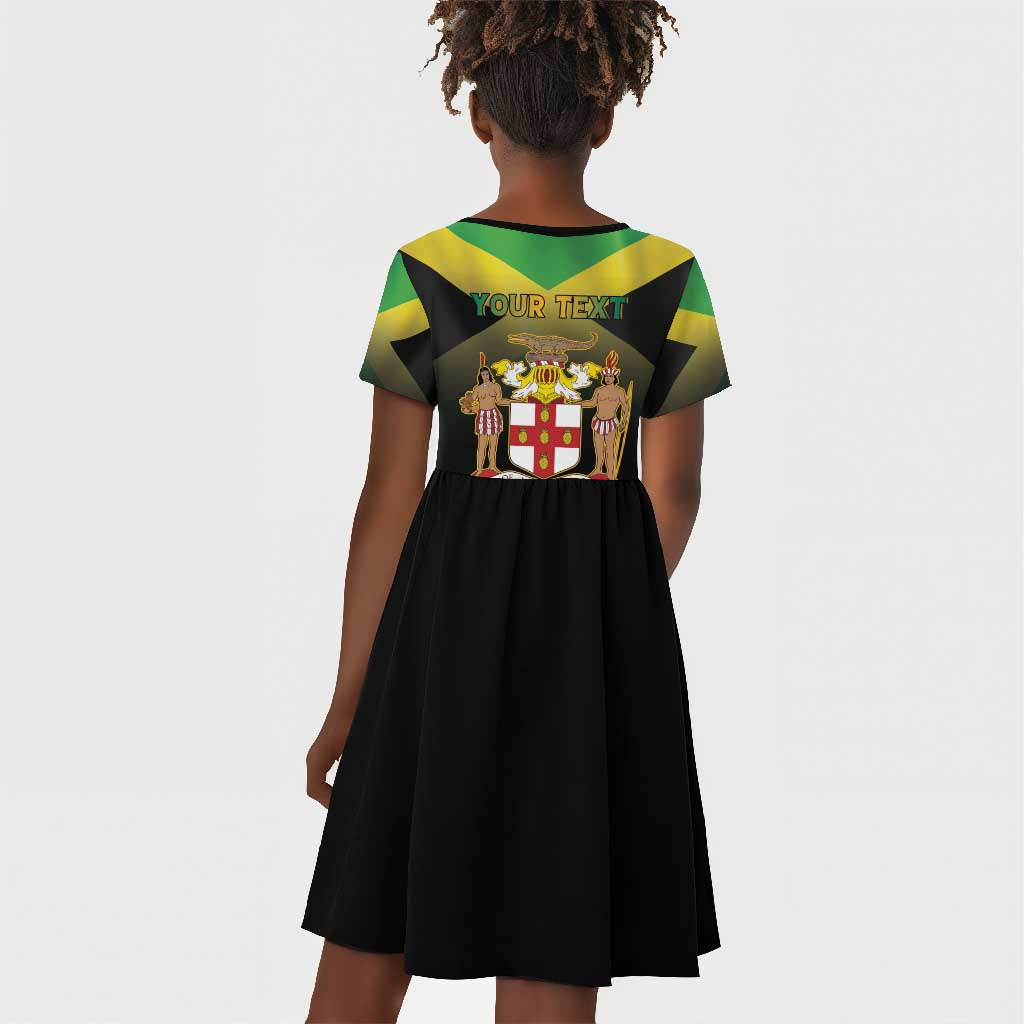 Personalized Jamaica Kid Short Sleeve Dress Stay Strong - Stay Safe - African Pride