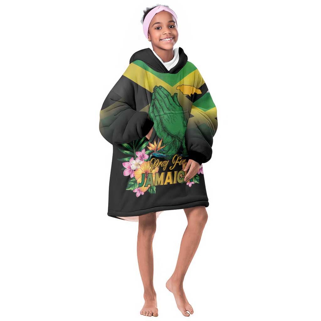 Personalized Jamaica Kid Wearable Blanket Hoodie Stay Strong - Stay Safe - African Pride