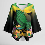 Personalized Pray For Jamaica Kimono Sleeve Blouse Jamaica Strong