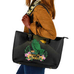 Jamaica Leather Tote Bag Stay Strong - Stay Safe - African Pride